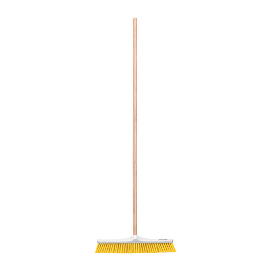 Cepillo industrial cerda suave de 56 cm, bastón de madera