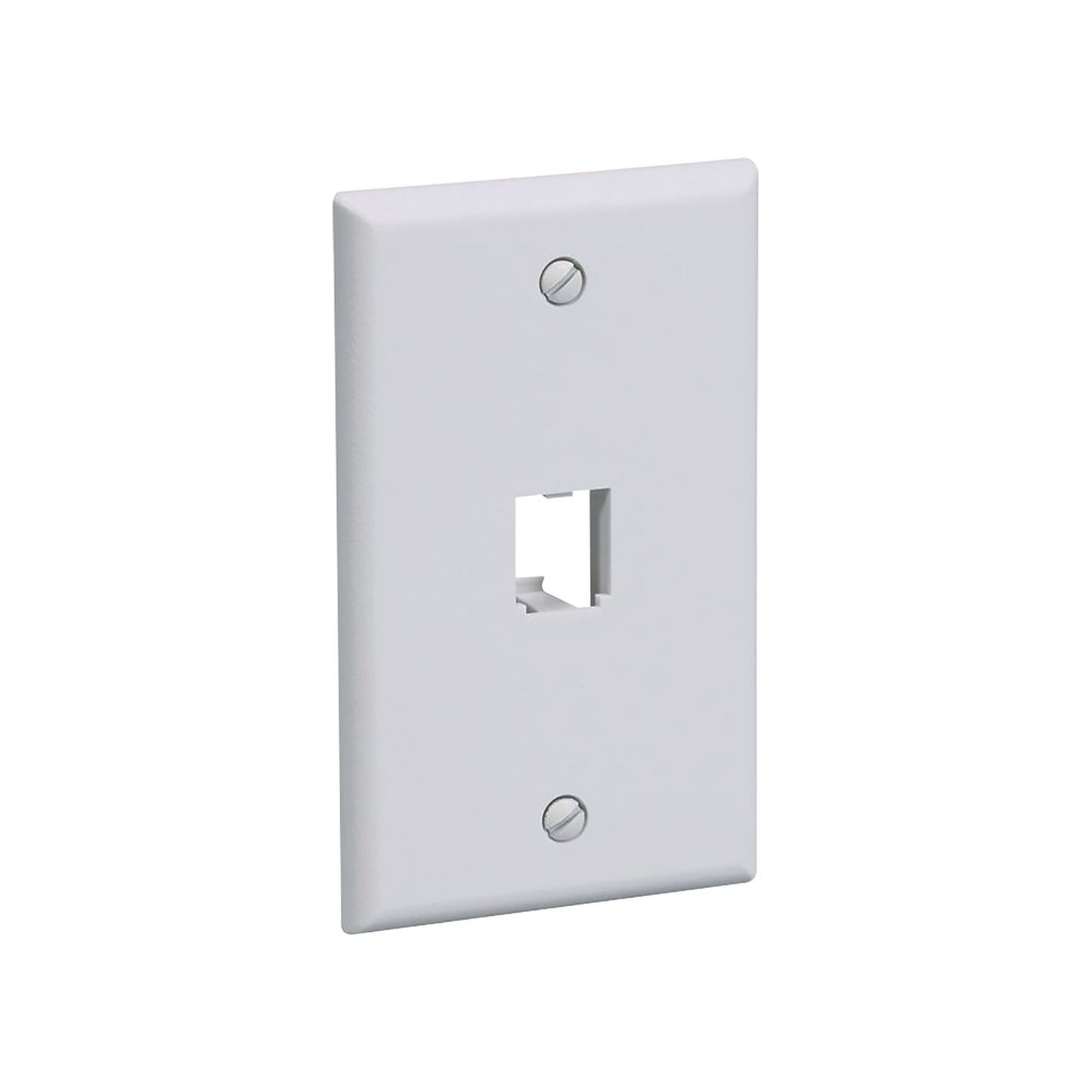 Placa de Pared Vertical Cl�sica, Salida Para 1 Puerto Mini-Com, Color Blanco