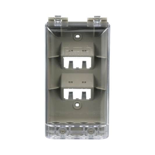 Placa de Pared Vertical, Resistente al Agua con Protecci�n IP56, Acepta 4 M�dulos Mini-Com, Color Gris