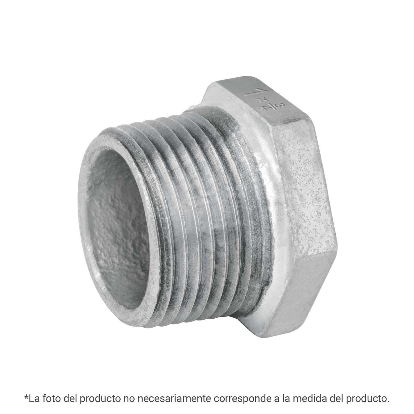 Reducción bushing acero galvanizado 1/2x3/8', FOSET