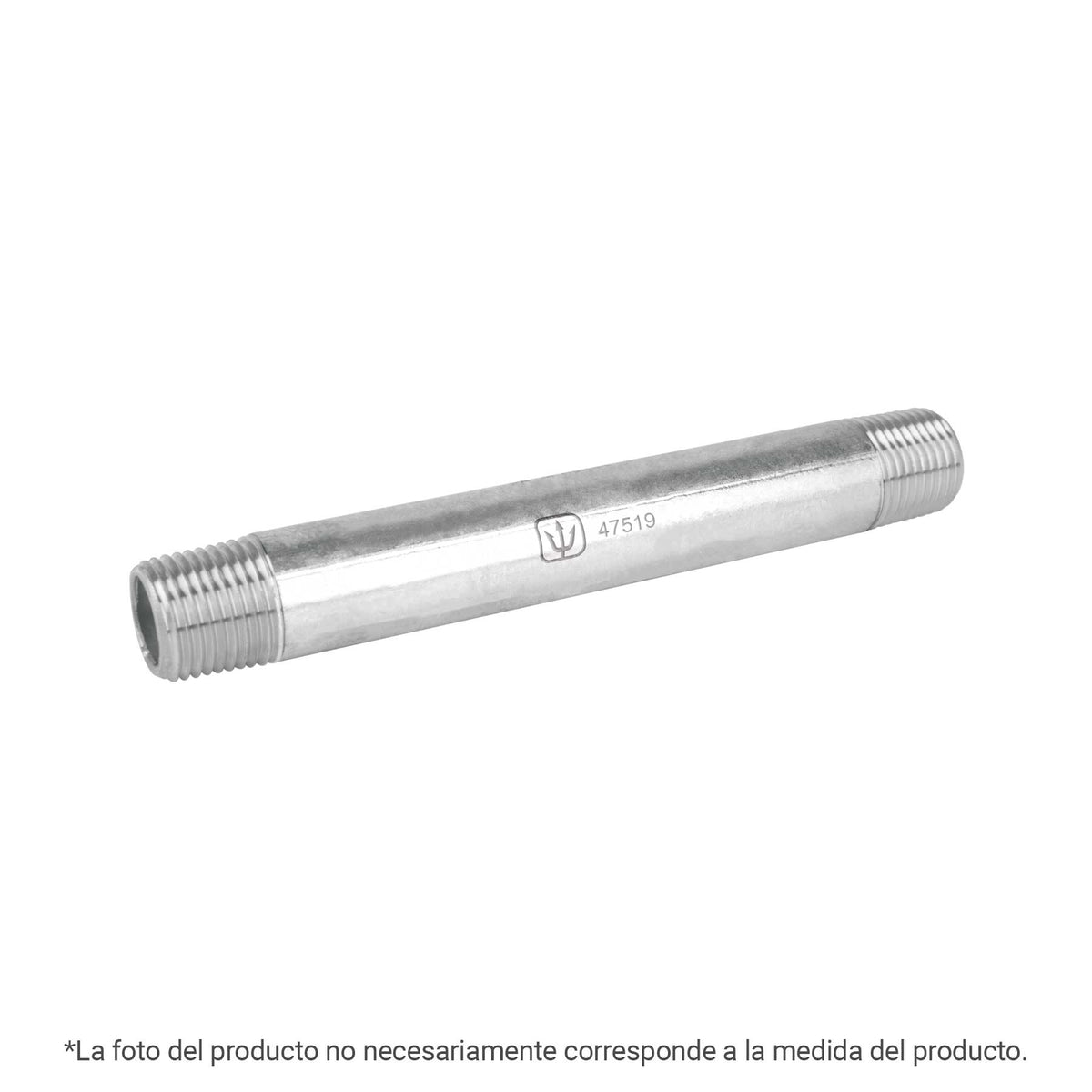 Niple de acero galvanizado 1/2' x 5', Foset