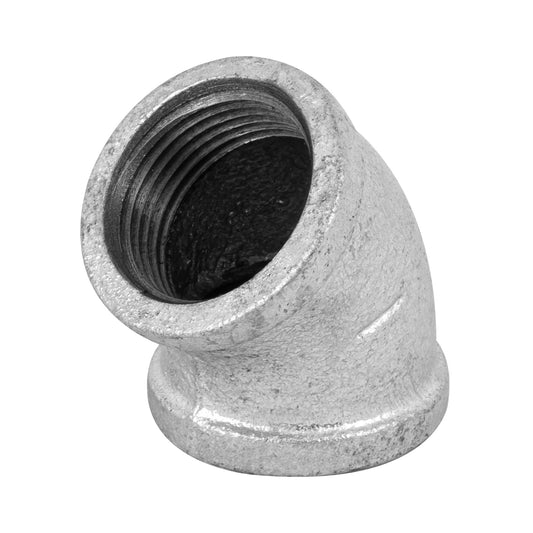 Codo 45° acero galvanizado de 1', Foset