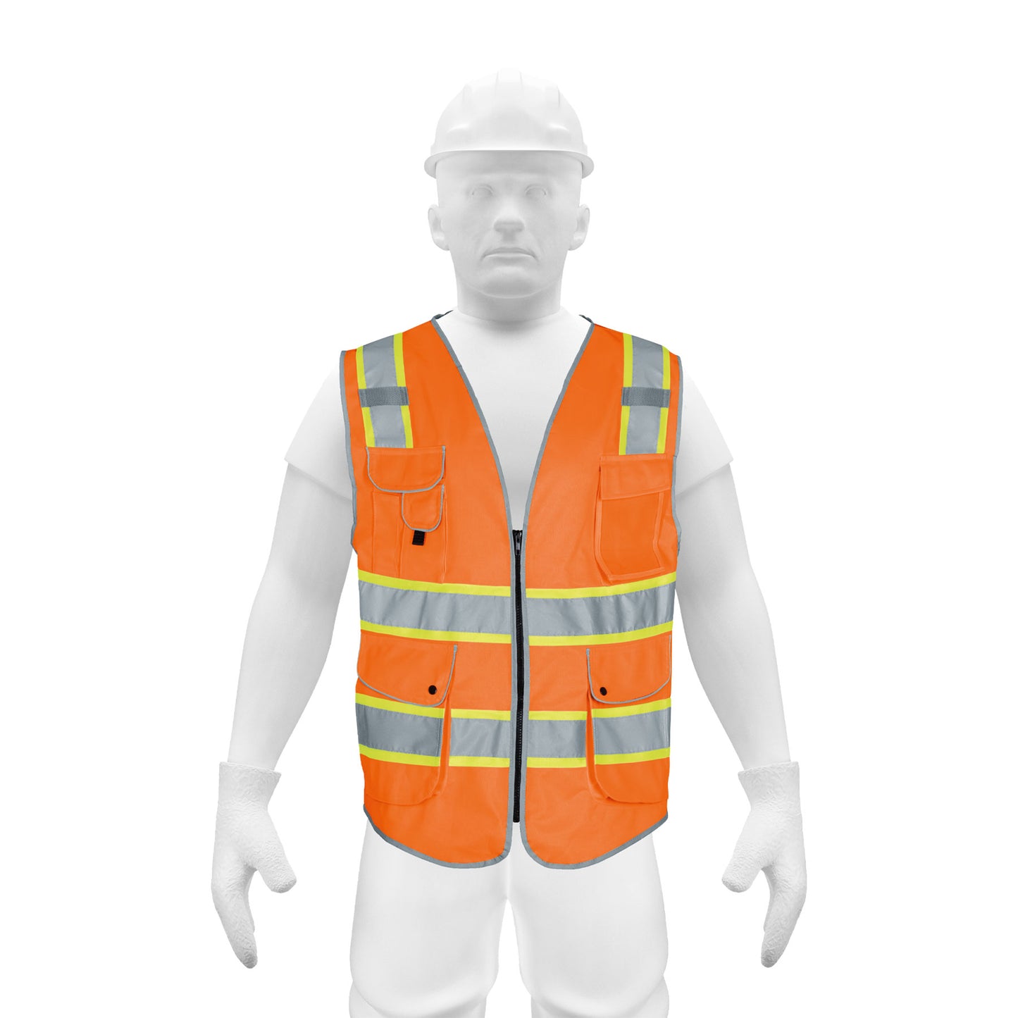 Chaleco de seguridad de alta visibilidad, naranja, M, EXPERT