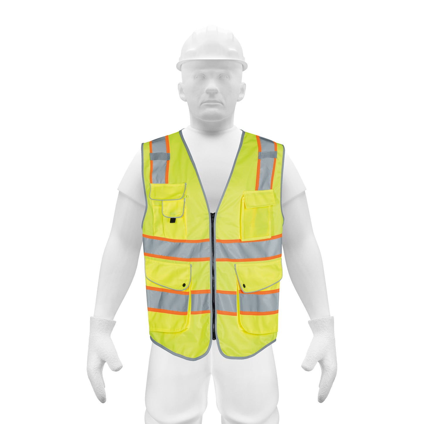 Chaleco de seguridad de alta visibilidad, verde, M, EXPERT