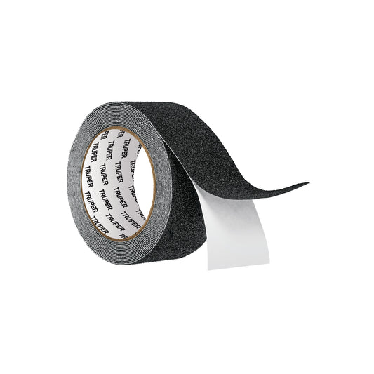 Rollo de 5 m de cinta antiderrapante negra 50mm con abrasivo