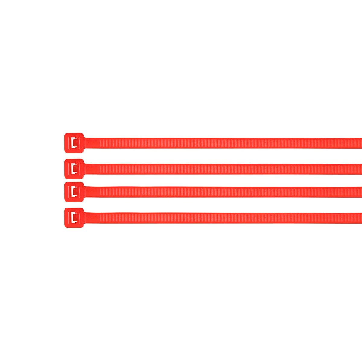 Bolsa con 50 cinchos plásticos 40 lb, 150 x 3.5 mm, rojos