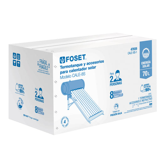 Caja de empaque de repuesto para termotanque CALE-8S, Foset