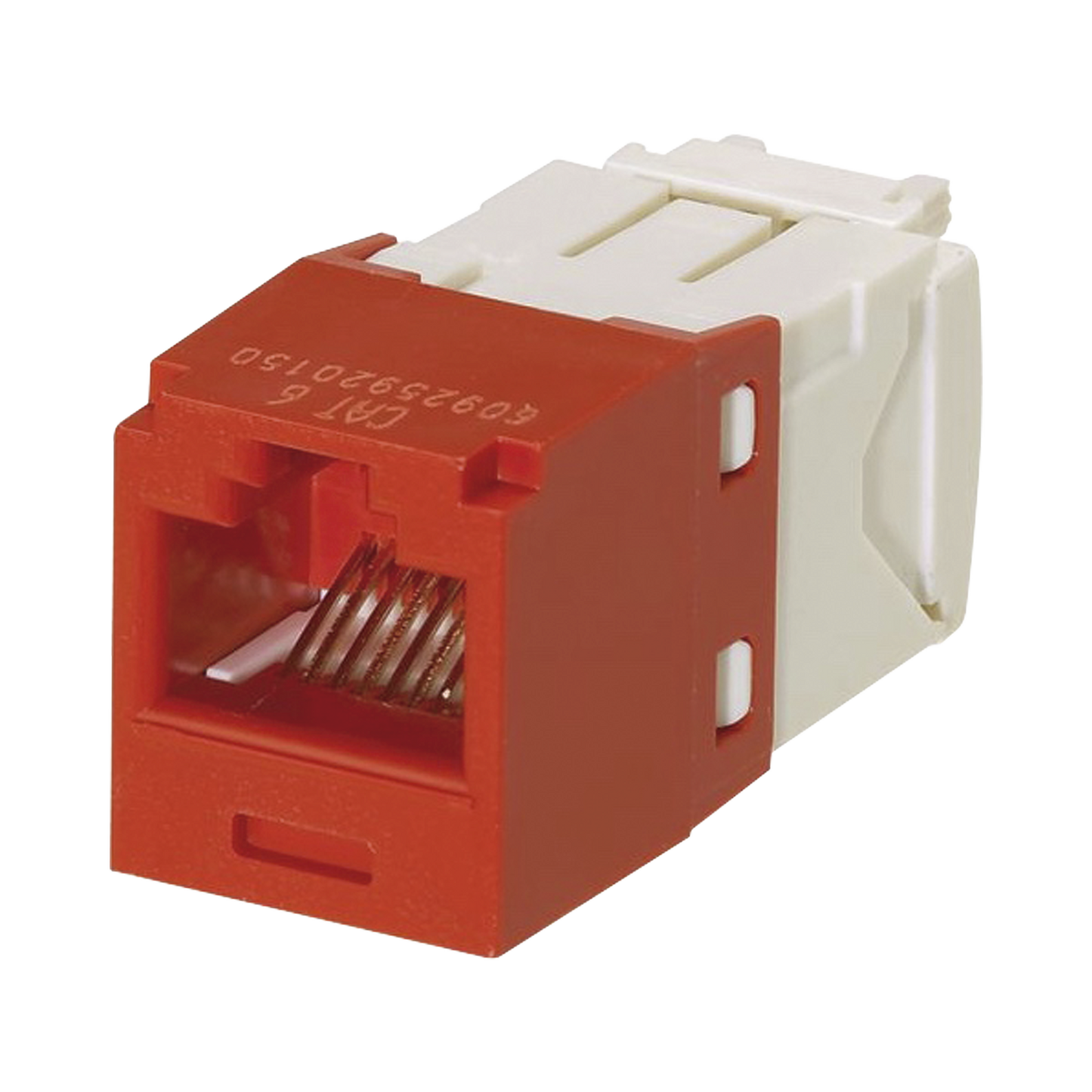 Conector Jack RJ45 Estilo TG, Mini-Com, Categor�a 6, de 8 Posiciones y 8 Cables, Color Rojo