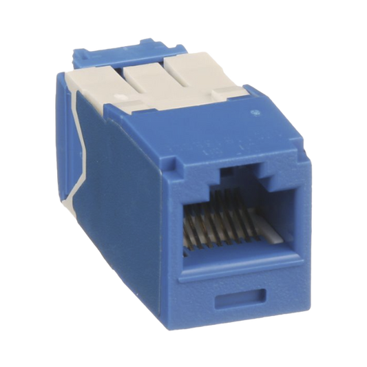 Conector Jack RJ45 Estilo TG, Mini-Com, Categor�a 6A, de 8 Posiciones y 8 Cables, Color Azul