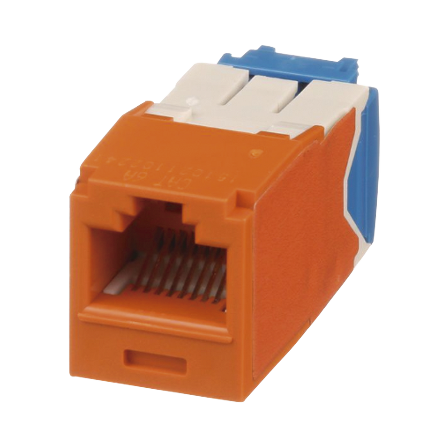 Conector Jack RJ45 Estilo TG, Mini-Com, Categor�a 6A, de 8 Posiciones y 8 Cables, Color Naranja
