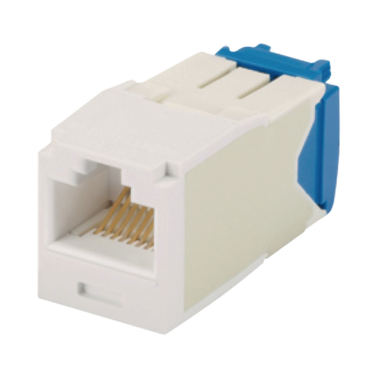 Conector Jack RJ45 Estilo TG, Mini-Com, Categor�a 6A, de 8 Posiciones y 8 Cables, Color Blanco