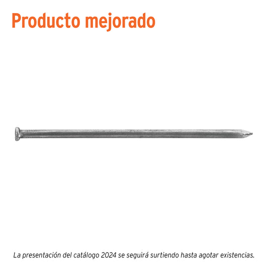 Kilo de clavo estándar 5' con cabeza en caja de 25 kg, Fiero