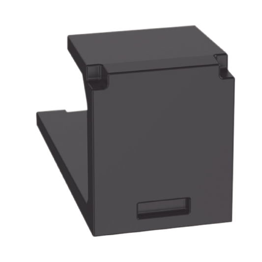 M�dulo de Tapa Ciega (Inserto Ciego), Mini-Com, Color Negro, 1 Pieza
