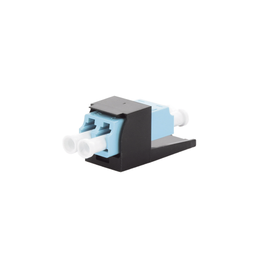 M�dulo Acoplador LC Duplex, para Fibra �ptica Multimodo OM3/OM4, Tipo Mini-Com, Color Aqua