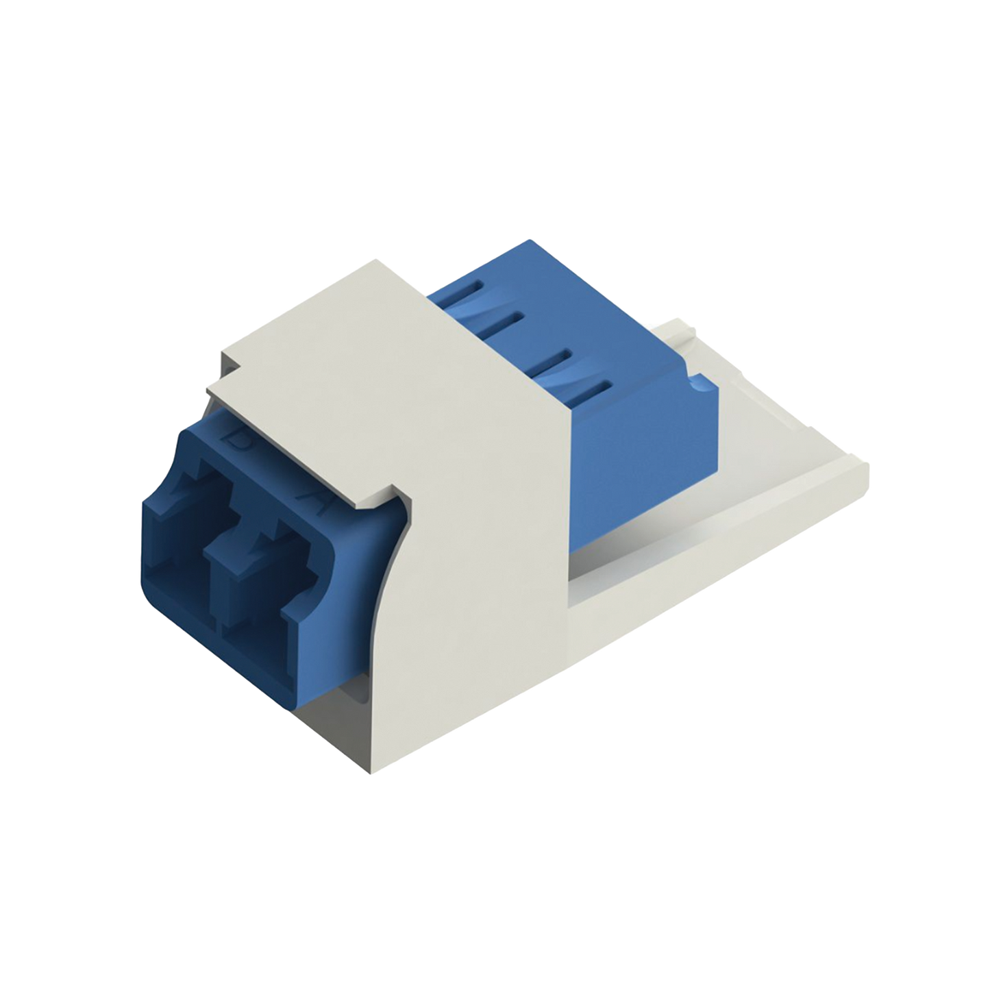 M�dulo Acoplador LC Duplex, para Fibra �ptica Monomodo OS1/OS2, Tipo Mini-Com, Color Blanco Mate