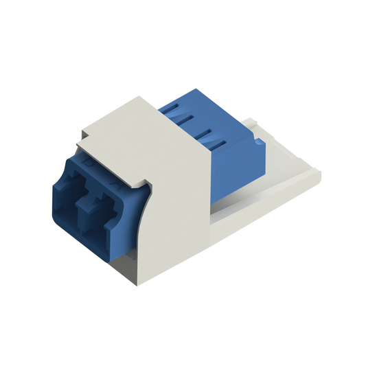 M�dulo Acoplador LC Duplex, para Fibra �ptica Monomodo OS1/OS2, Tipo Mini-Com, Color Blanco Mate