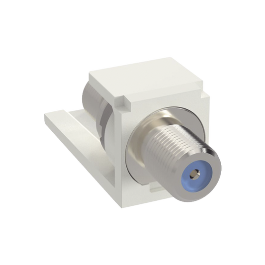 M�dulo Acoplador Coaxial Tipo F, Mini-Com, de 75 Ohms, 3.0 GHz, Color Blanco