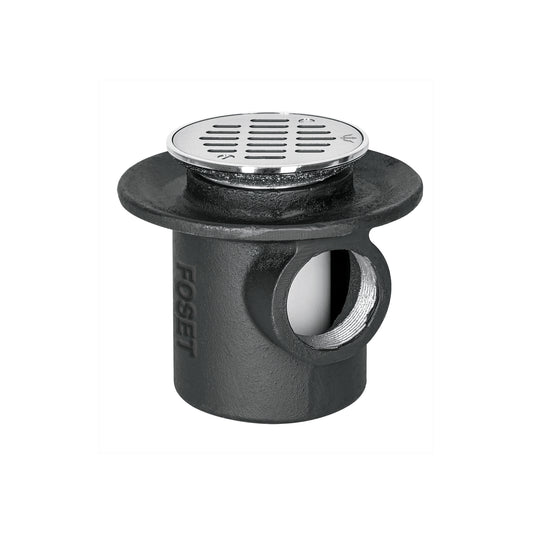 Coladera de hierro de una boca para piso, rejilla inox
