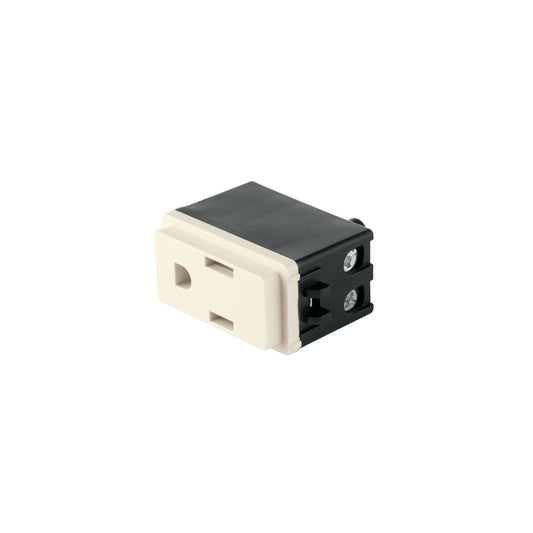 Contacto 2 polos + tierra, marfil, línea Volteck Basic