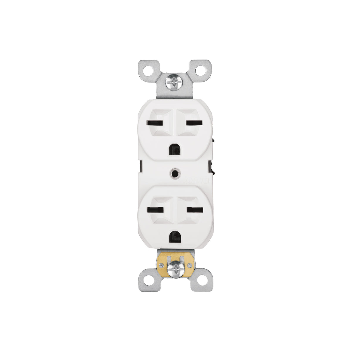 Contacto dúplex, cara de chino, Standard, blanco, Volteck