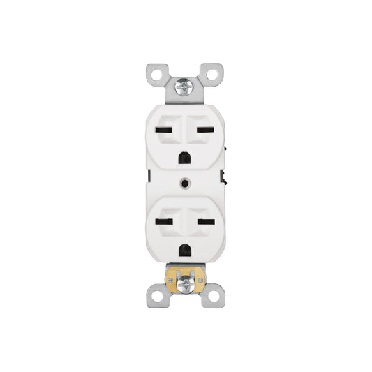 Contacto dúplex, cara de chino, Standard, blanco, Volteck