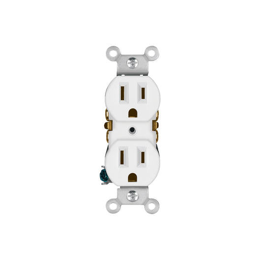 Contacto dúplex, 2 polos 3 hilos, Standard, blanco, Volteck