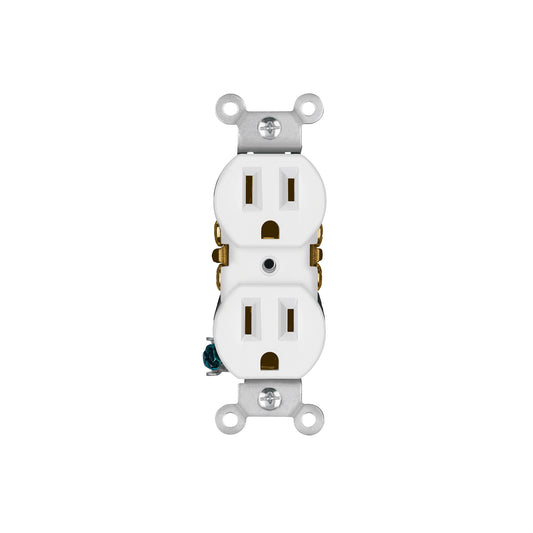Contacto dúplex, 2 polos 3 hilos, Standard, granel, blanco
