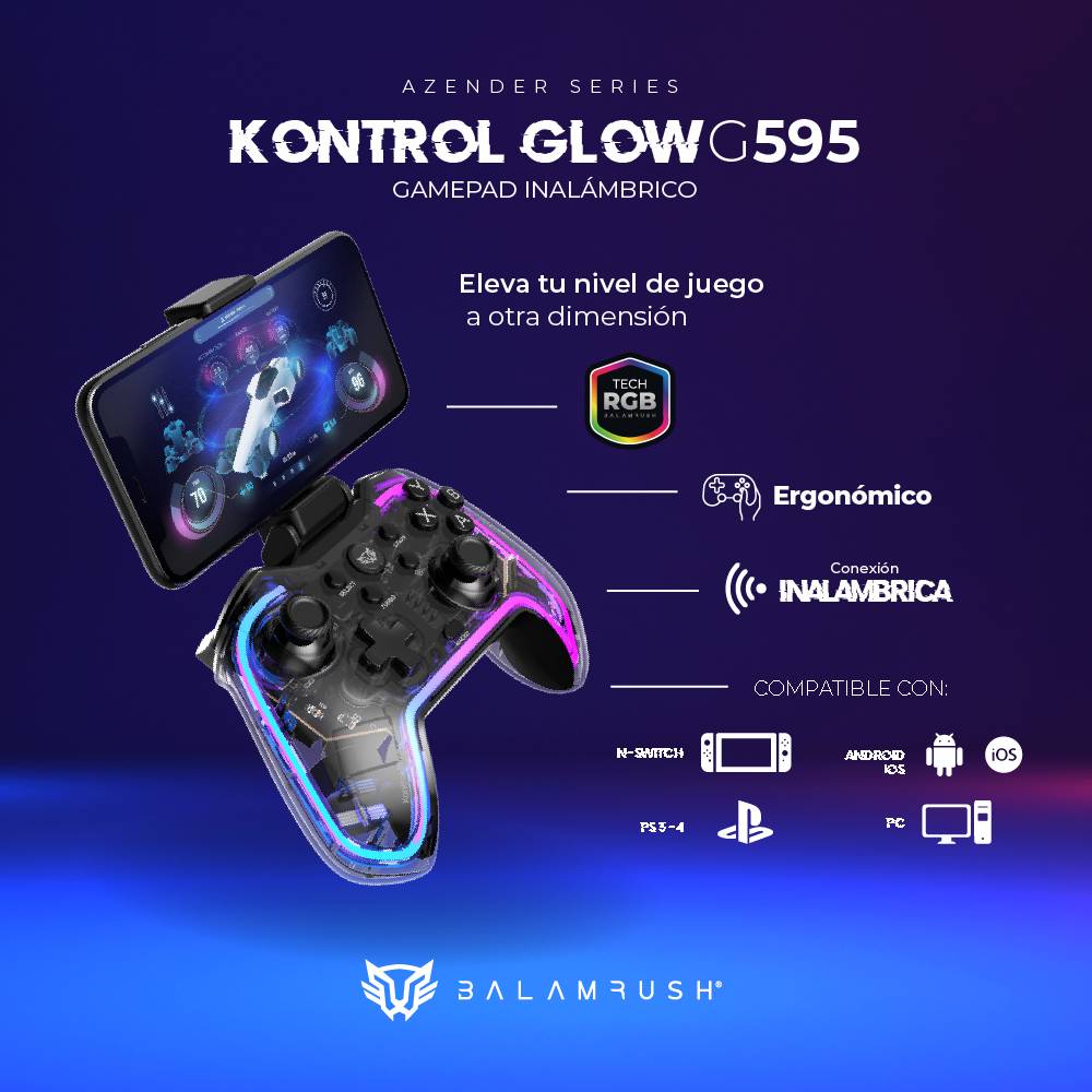 Gamepad Balam Rush G595 - Vista 2