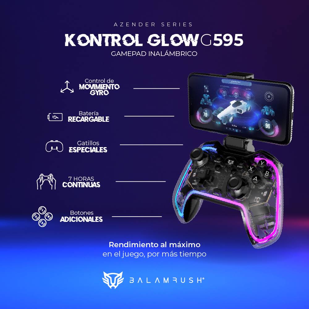 Gamepad Balam Rush G595 - Vista 3