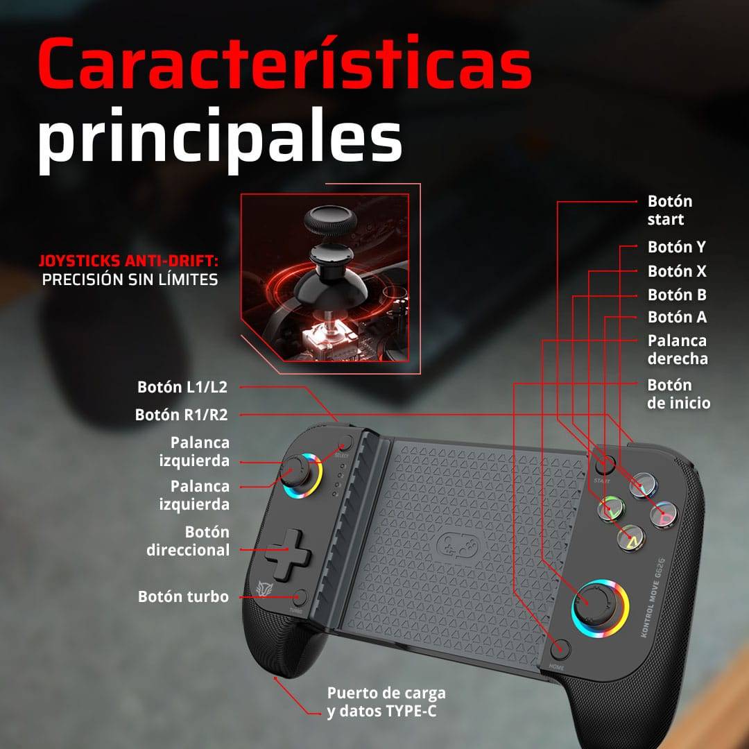 Controles Gaming Balam Rush G626 - Vista 4