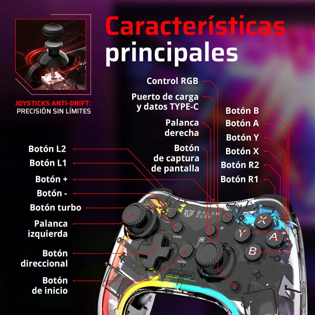 Controles Gaming Balam Rush  BR-940467 - Vista 3