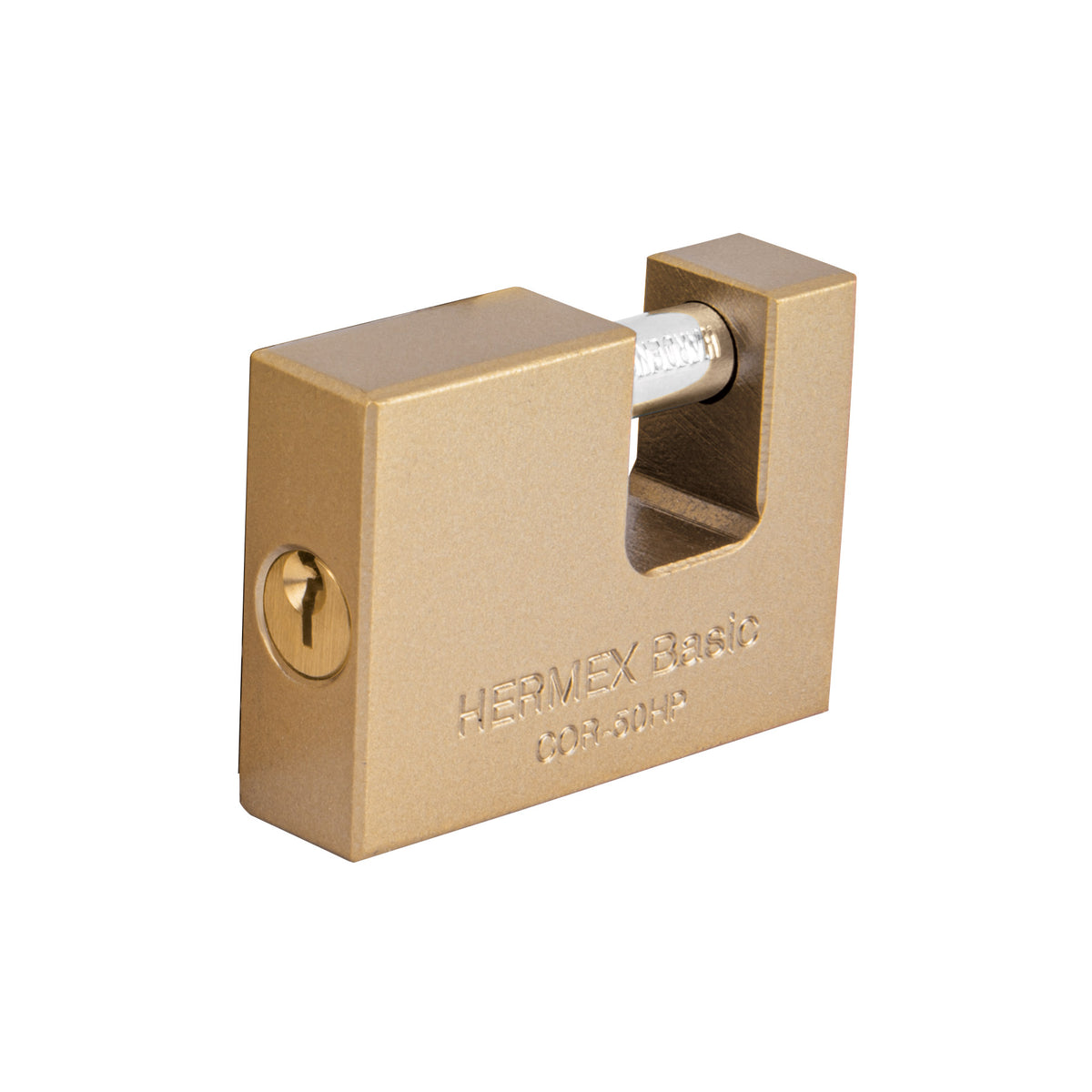 Candado antipalanca 50 mm cuerpo de hierro, HERMEX BASIC
