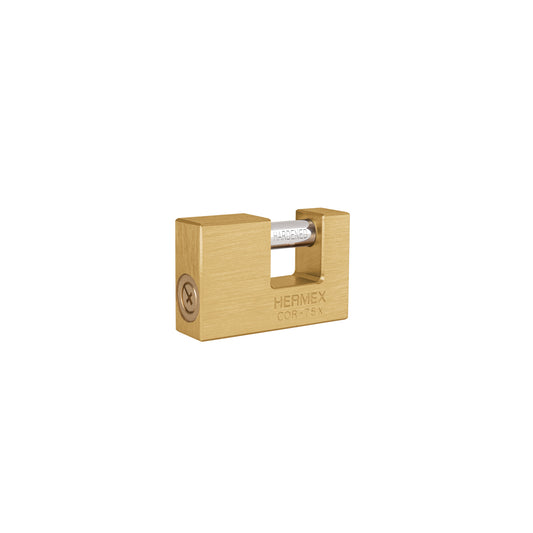 Candado antipalanca, 75mm, cuerpo de latón, llave tetra