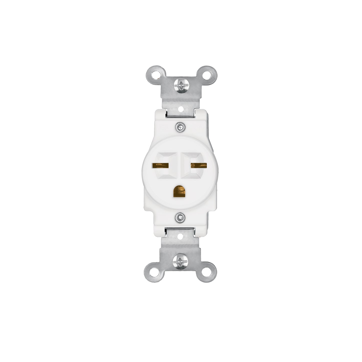 Contacto sencillo, cara de chino, Standard, blanco, Volteck