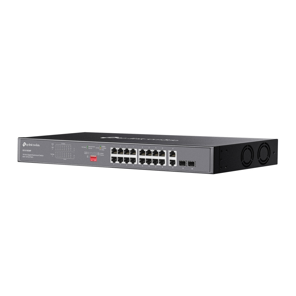 Switch TP-Link DS1018GMP, 16 Puertos Gigabit Ethernet 10/100/1000, 36 Gbit/s, 8000 Entradas, No Administrado