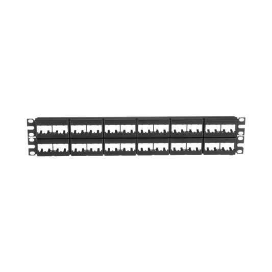 Panel de Parcheo Modular Mini-Com (Sin Conectores), Plano, Sin Blindaje, de 48 Puertos, 2 UR