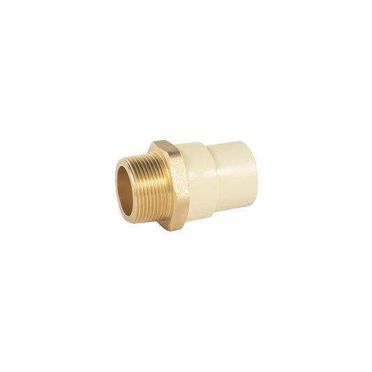 Adaptador macho de CPVC 1-1/4' con inserto de latón, FOSET