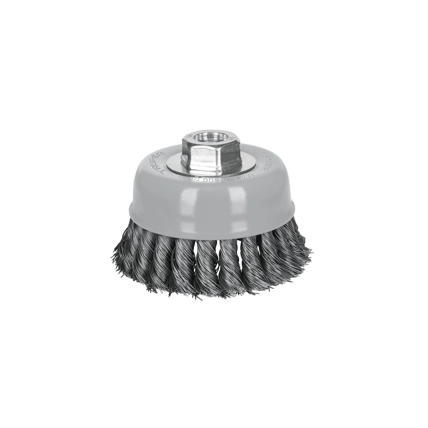 Carda copa 4' alambre trenzado fino, Multi-rosca, Truper