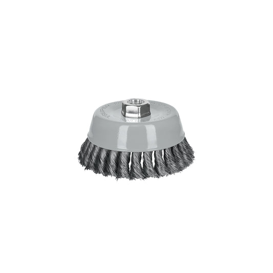 Carda copa 5' alambre trenzado fino, Multi-rosca, Truper