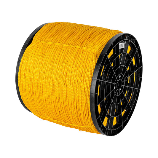Kilo de cuerda amarilla de polipropileno 4mm, carrete 20 kg