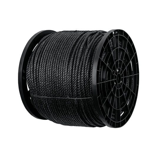 Kilo de cuerda negra de polipropileno 10 mm, carrete 20kg