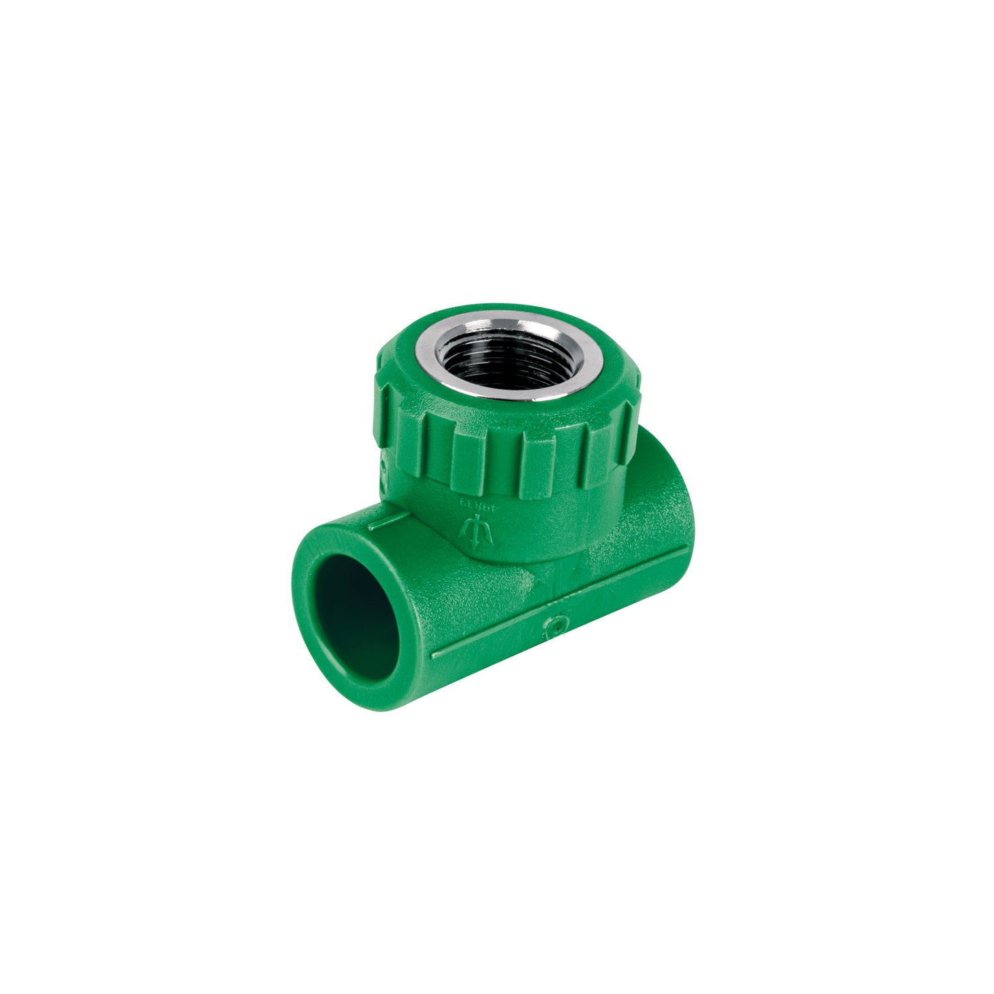 Tee hembra de PPR 1/2' con inserto metálico, Foset