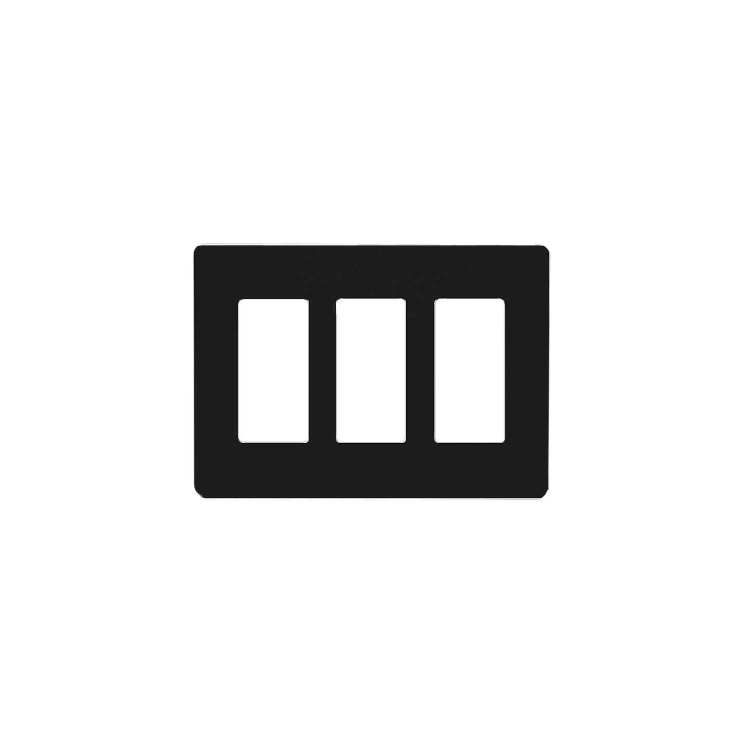 Tapa Color Blanco Negro para interruptor o dimmer Lutron, 3 gang, limpio y moderno