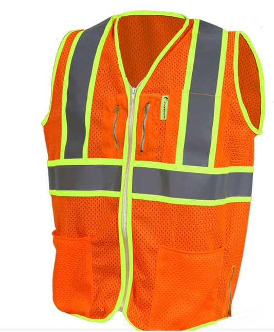 Chaleco Jyrsa SR-1310 Tela Jersey de Alta Visibilidad para Usar con Arnés (pza)