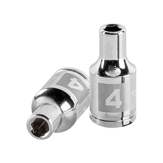 Dado de 4 mm, 6 puntas, cuadro 1/4', Truper