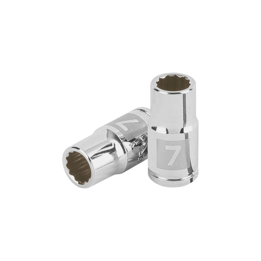 Dado de 7 mm, 12 puntas, cuadro 1/4', Truper
