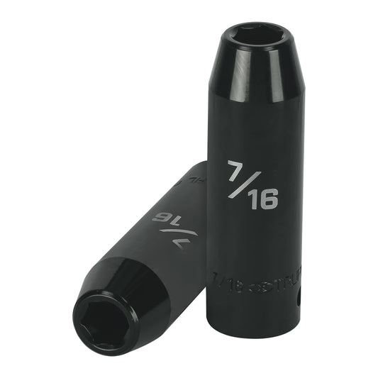 Dado largo impacto de 7/16', 6 puntas, cuadro 1/2', Truper