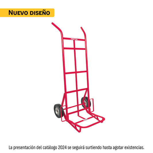 Diablo de carga de 400 kg, ruedas sólidas, doble balero