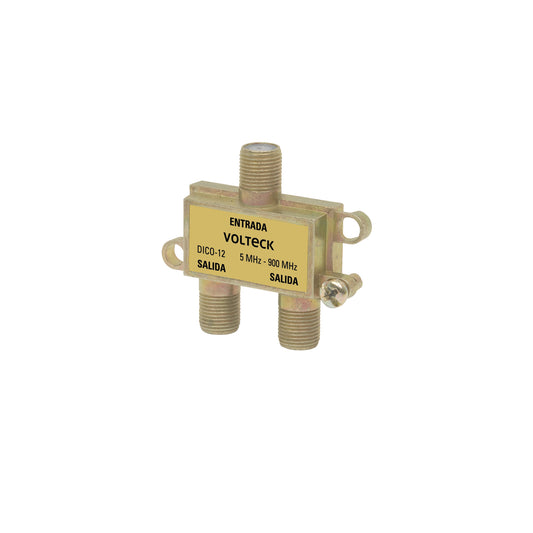 Divisor coaxial de 1 entrada y 2 salidas, Volteck