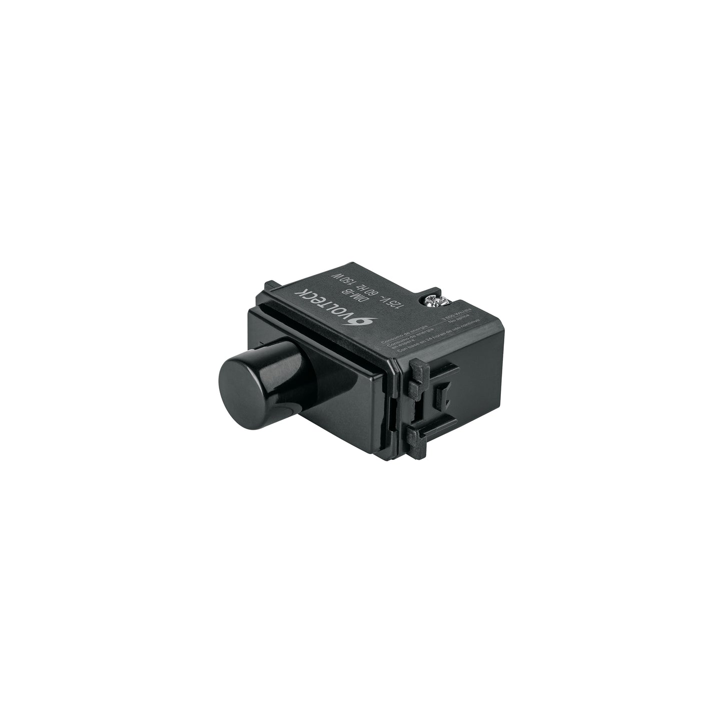 Dimmer giratorio, línea Italiana, color negro, Volteck